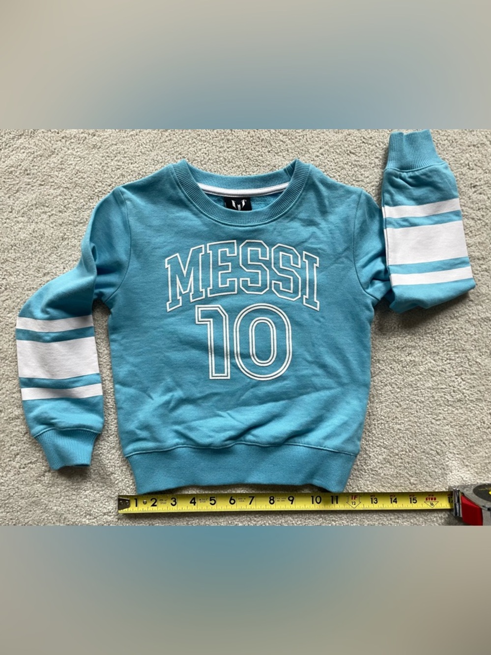 MESSI 10 Turquoise Pullover Sweatshirt NWOT